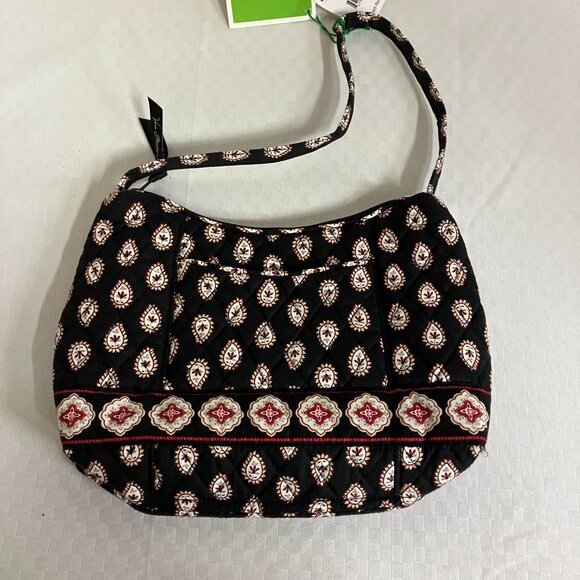 Vera Bradley Women's Classic Black Retired Hobo Bag Tote Purse Pretty Handbag - Picture 5 of 8